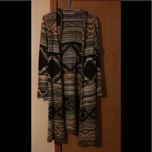 Women’s long hooded sweater - Large